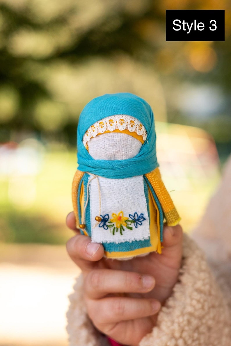 Slavic-inspired fabric doll with embroidered details, Handmade traditional cloth doll, Motanka doll, Unique gift for doll collectors